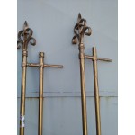 Двойни метални корнизи Италия , боя златен варак - 5289