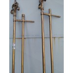Двойни метални корнизи Италия , боя златен варак - 5289