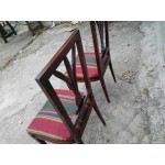 Дъбови столове Испания с масингови декорации и отлична тапицерия - 5163