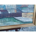 Средна картина масло на платно Испания, подписана - 5179