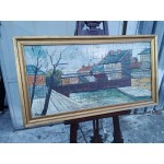 Средна картина масло на платно Испания, подписана - 5179