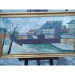 Средна картина масло на платно Испания, подписана - 5179