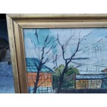 Средна картина масло на платно Испания, подписана - 5179