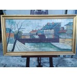 Средна картина масло на платно Испания, подписана - 5179