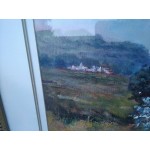Средна картина масло на платно Испания с протектор стъкло, страхотна барокова рамка - 5184