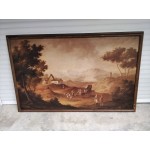Огромна картина масло на платно Испания, подписана, 100 годишна - 5084