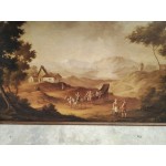 Огромна картина масло на платно Испания, подписана, 100 годишна - 5084