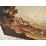 Огромна картина масло на платно Испания, подписана, 100 годишна - 5084