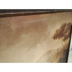 Огромна картина масло на платно Испания, подписана, 100 годишна - 5084