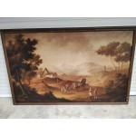 Огромна картина масло на платно Испания, подписана, 100 годишна - 5084