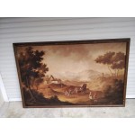 Огромна картина масло на платно Испания, подписана, 100 годишна - 5084
