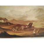 Огромна картина масло на платно Испания, подписана, 100 годишна - 5084