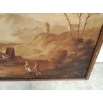 Огромна картина масло на платно Испания, подписана, 100 годишна - 5084