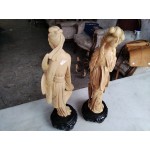 Сет средни китайски фигури от алабастър, декорирани и без забележки - 4848