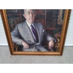 Находка, огромна наслена картина на Хосе Агуер рисувана в Хавана, Куба през1954 г., отлична дъбова рамка със златен варак - 4732