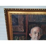 Находка, огромна наслена картина на Хосе Агуер рисувана в Хавана, Куба през1954 г., отлична дъбова рамка със златен варак - 4732