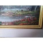 Малка картина масло на фазер Испания, подписана в отлична рамка - 4766