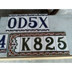 Находка, керамични плочки от Майорка Испания, три цвята,букви и цифри - 4787