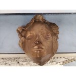 Венецианска маска за стена от Италия, смола в цвят старо злато - 4660