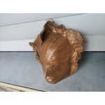 Венецианска маска за стена от Италия, смола в цвят старо злато - 4660