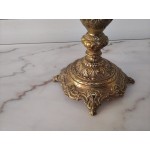 Порцеланова амфора в два цвята и бронзова основа - 4635