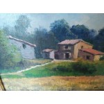 Сет картини масло на фазер от Исания, огромни масивни рамки в старо злато - 4650