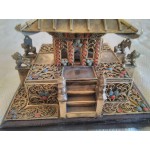 Китайска пагода от месинг и камъни, ювелирна изработка - 4560