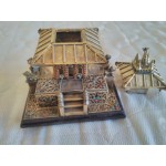 Китайска пагода от месинг и камъни, ювелирна изработка - 4560