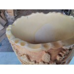 Находка - голяма Индийска кашпа от цветен алабастър - 4573