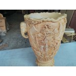 Находка - голяма Индийска кашпа от цветен алабастър - 4573