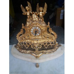 Голям каминен часовник Испания, оригинален механизъм, мрамор - 4490