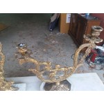 Каминен часовник Испания със свещници, оригинален механизъм - 4492