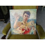Много стара авторска маслона платно Испания - 4131