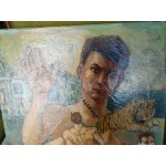 Много стара авторска маслона платно Испания - 4131