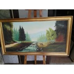 Голяма маслена авторска картина от Испания - 3432