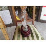 Изцяло посребрен кораб от Испания върху основа махагон - 3413