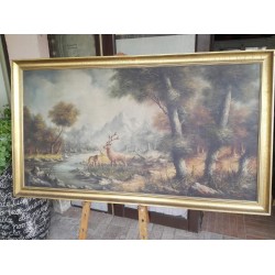 Голяма маслена авторска картина от Испания, без забележки - 3399
