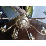 Красив месингов полилей от Испания с осем крушки, без забележки - 3378