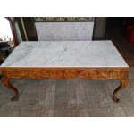 Масивна холна маса с сив мрамор - 3192