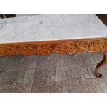 Масивна холна маса с сив мрамор - 3192