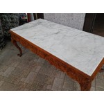 Масивна холна маса с сив мрамор - 3192