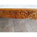 Масивна холна маса с сив мрамор - 3192