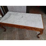 Масивна холна маса с сив мрамор - 3192
