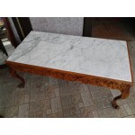 Масивна холна маса с сив мрамор - 3192