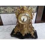 Голям каминен часовник  с черен мрамор - 3165