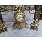 Каминен комплект часовник и свещници - 3154