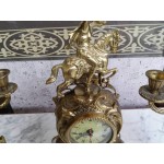 Каминен комплект часовник и свещници - 3154
