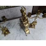 Каминен комплект часовник и свещници - 3154