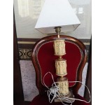 Настолна лампа от Испания, мрамор, месинг и смола - 3110