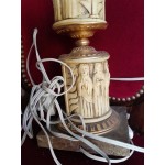 Настолна лампа от Испания, мрамор, месинг и смола - 3110